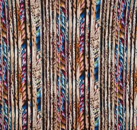 Viskózovej úplet zvierací motív / pávie perá