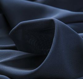 Šifon jednobarevný hladký viskoza tmavě modrý II.jakost