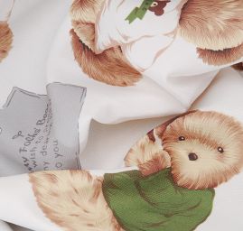 Látka záves + záclona motív medvedík veľký