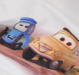 Látka záves + záclona motív autíčka