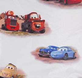 Látka záves + záclona motív autíčka