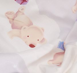 Látka záves + záclona motív ľadový medvedíky