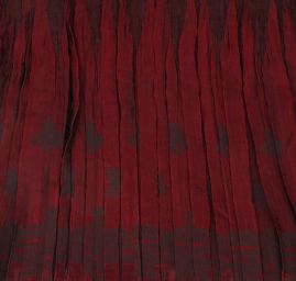 Taft kupón výšivka tvarovaný kraj bordó/černá