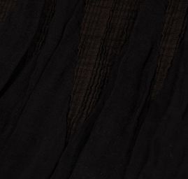 Taft kupón výšivka tvarovaný kraj tmavě hnědá/černá