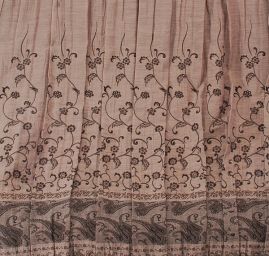 Žakárová látka hnědo/béž II.jakost