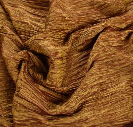 Taft kreš plastický šanžán zlatý-hnědý