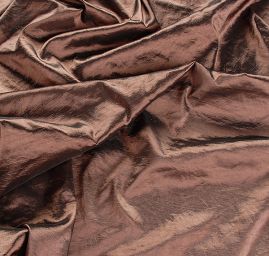 Taft kreš jemný šanžán starorůžový-černý