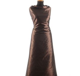 Taft hladký šanžán hnědočerný