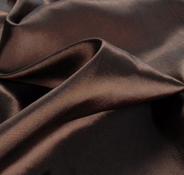 Taft hladký šanžán hnědočerný