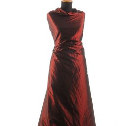 Taft kreš jemný šanžán vínový-černý