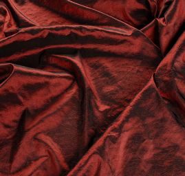 Taft kreš jemný šanžán vínový-černý