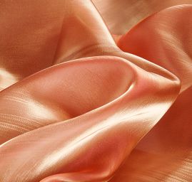 Organza hladká lesklá šanžán zlatohnědá