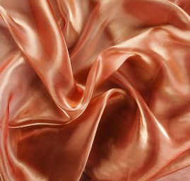 Organza hladká lesklá šanžán zlatohnědá