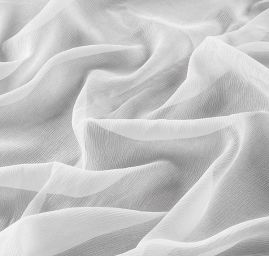 Hedvábný mušelín plise slonová kost