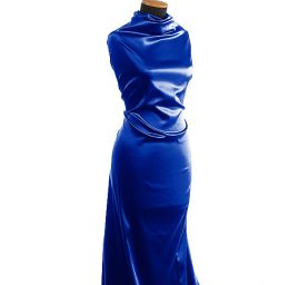 Pružný satén královská modrá