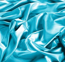 Pružný satén modrý
