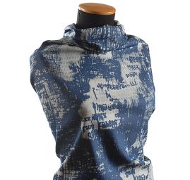 Riflovina nevšední tisk modrá