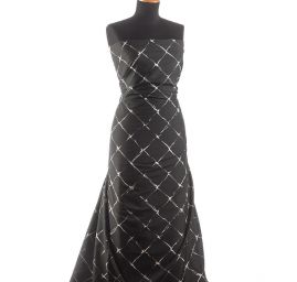 Látka na šaty imitace hedvábí černá 