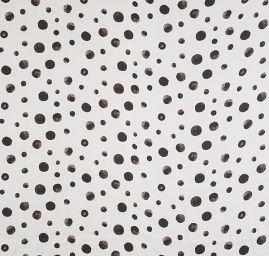 Saténová látka tisk puntíky slonová kost