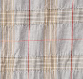 Bavlněný krep vzor kostka šedomodrá