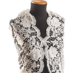 Krajka hrubá velké květy slonová kost