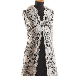 Krajka hrubá velké květy slonová kost