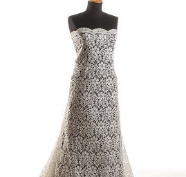 Hrubá krajka velký květ slonová kost