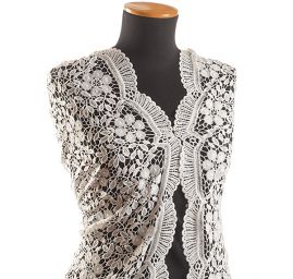 Hrubá krajka velký květ slonová kost