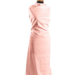 Žakárová látka bavlna směs motiv květů a ornamentů růžový 