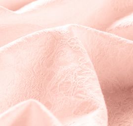 Žakárová látka bavlna směs motiv květů a ornamentů růžový 