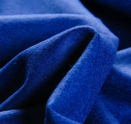 Vlněná pletenina s příměsí lamí vlny modrá