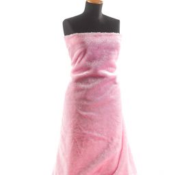 Imitace kožešiny nízký vlas růžová