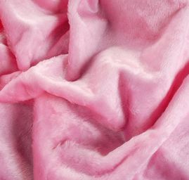 Imitace kožešiny nízký vlas růžová