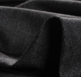 Bavlněná riflová látka černošedý melír