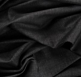 Bavlněná riflová látka černošedý melír