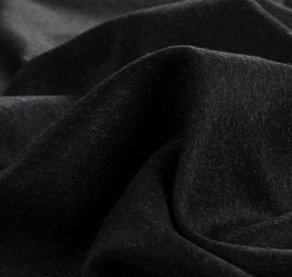 Kašmír látka vhodná na kabát černošedá