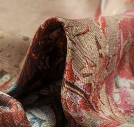 Hedvábí šatové oříškově hnědé