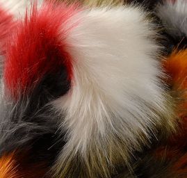 Imitace kožešiny barevné proužky