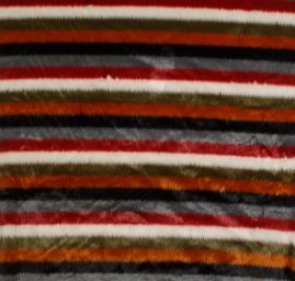 Imitace kožešiny barevné proužky