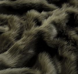 Imitace kožešiny/kůže jelenice oboustranná tm.zelená