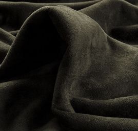 Imitace kožešiny/kůže jelenice oboustranná tm.zelená