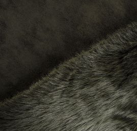 Imitace kožešiny/kůže jelenice oboustranná tm.zelená