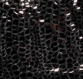 Imitace kožešiny černá s aplikací lesklých střípků