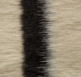 Imitace kožešiny proužky lomená bílá/černá