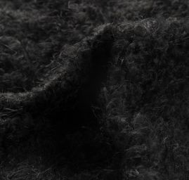 Imitace zvířecí srsti kroucený vlas černá