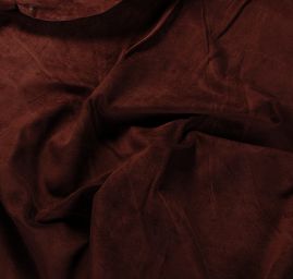 Pravá useň jehnětina semiš tm. hnědá