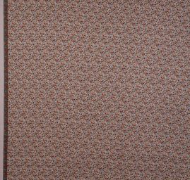 Hedvábný satén starorůžové barvy květinový vzor