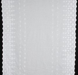 Krajka madeira vzor drobné květy bílá