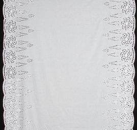 Krajka madeira vzor velký květ bílá