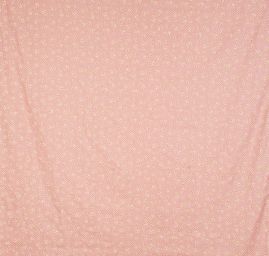 Bavlněná látka tisk motiv květin/puntiků starorůžová